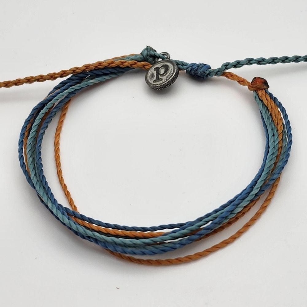Pura Vida Blue & Orange Adjustable String Bracelet - image 6